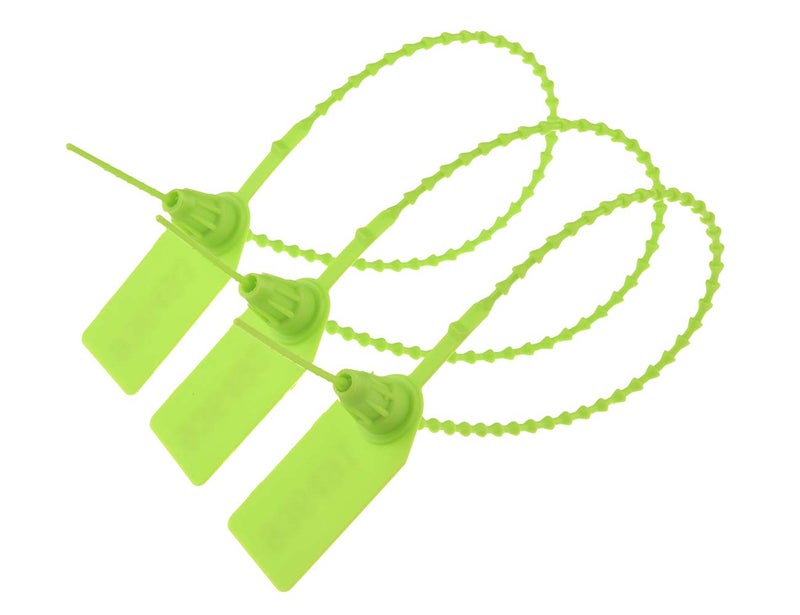 XF-Vel Plastic Security Seals Disposable Tags Safety Padlocks Zip Ties Numbered 9.84 inches Green 200 pcs per Bag - Image 4